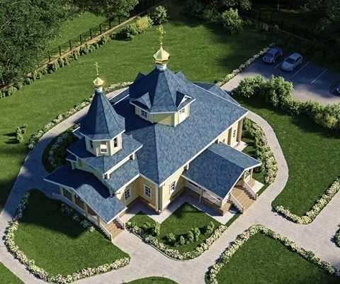 Дизайн  храма Казанской иконы Пресвятой Богородицы в п. Ярега