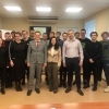 Д.В. Шаров, В. С. Попков, М. А. Прошута со студентами УГТУ